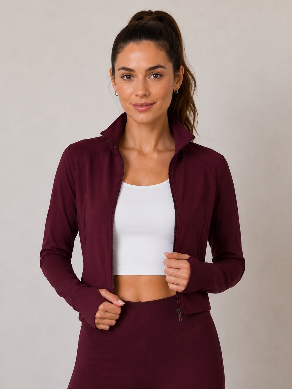 NWT Old Navy PowerSoft Crop Full Zip Jacket in Royal Velvet Size Small - Picture 1 of 16